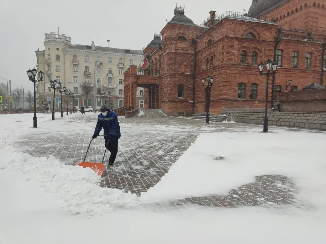 Сильный снег Могилев