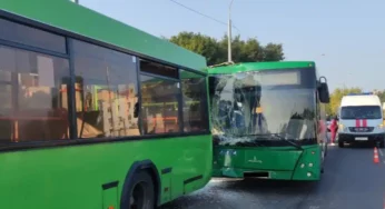 У Магілёве сутыкнуліся аўтобусы, чатырох чалавек шпіталізавалі